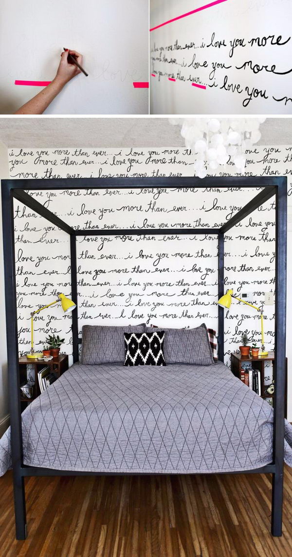 Handwriting Statement Wall. 