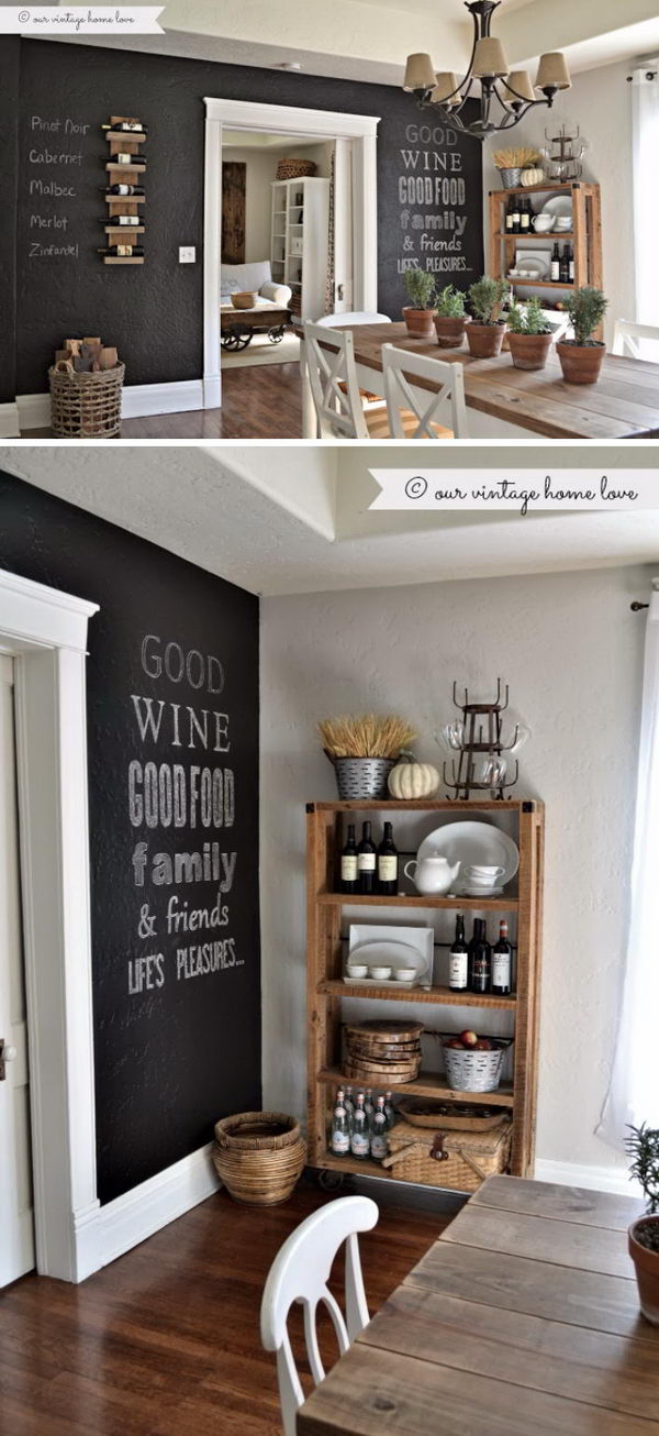 Chalkboard Accent Wall. 