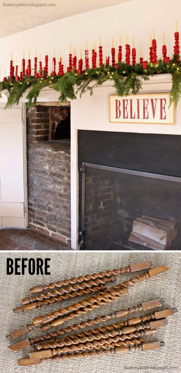 DIY Spindle Candle Holders.