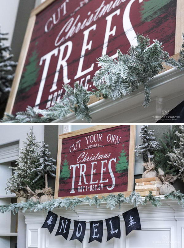 DIY Christmas Mantels Decoration.