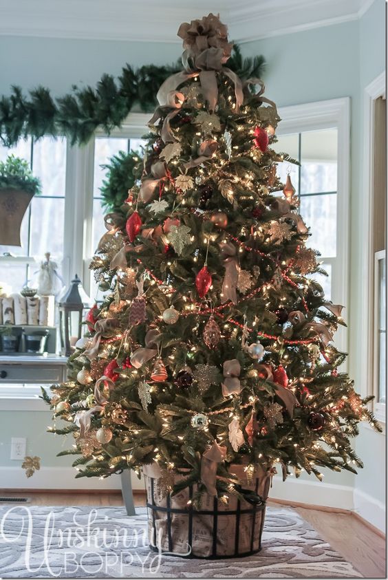 Wire Basket Christmas Tree Stand.