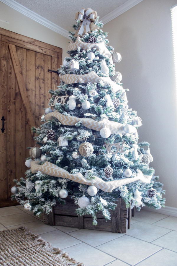 DIY Christmas Tree Crate Stand.