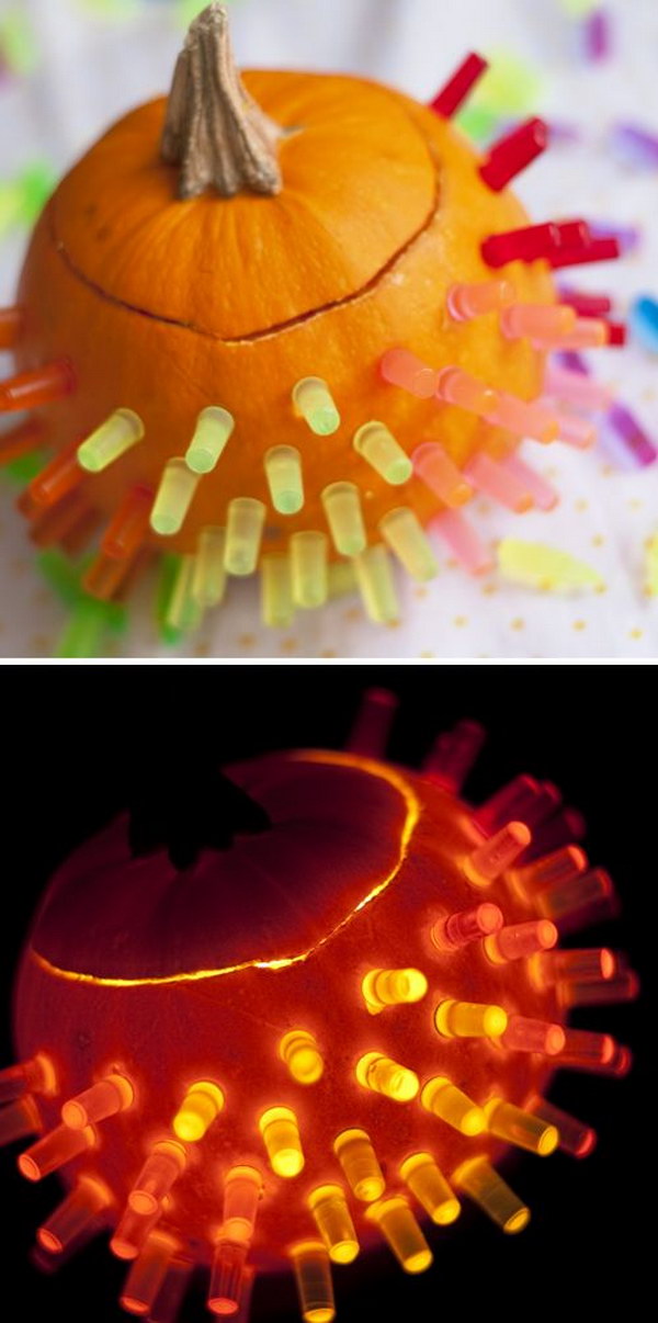 DIY Light Brites Illuminated Jack o lantern with a Night Light Inside.