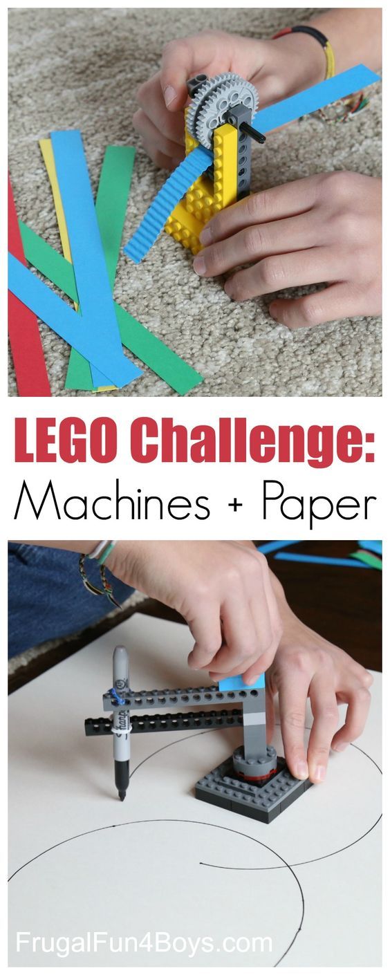 LEGO Building Challenge: Machines + Paper.