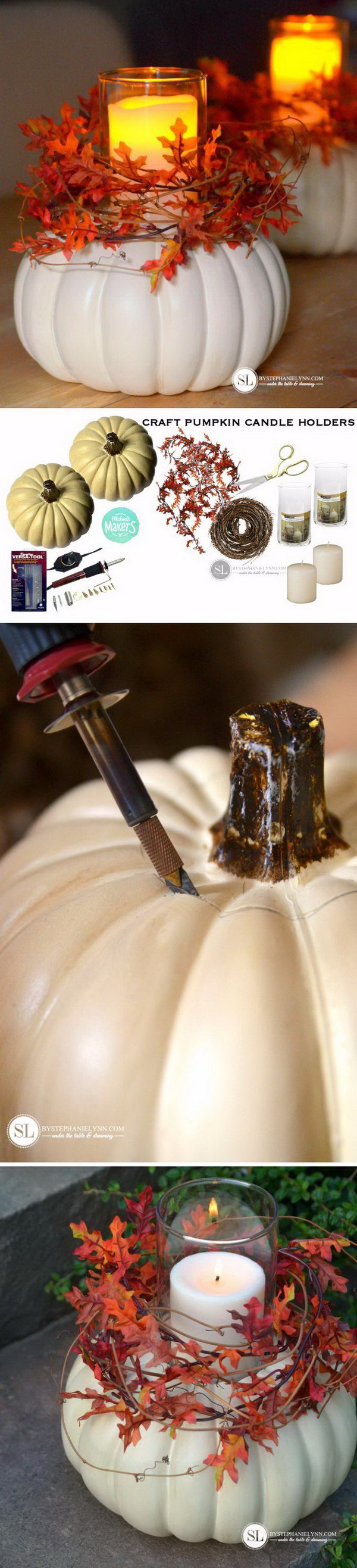 DIY Pumpkin Candle Holder.