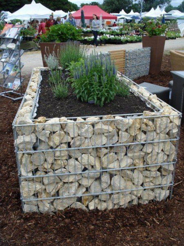 35 Diy Raised Garden Beds 2017 Gabion Raised Garden Bed