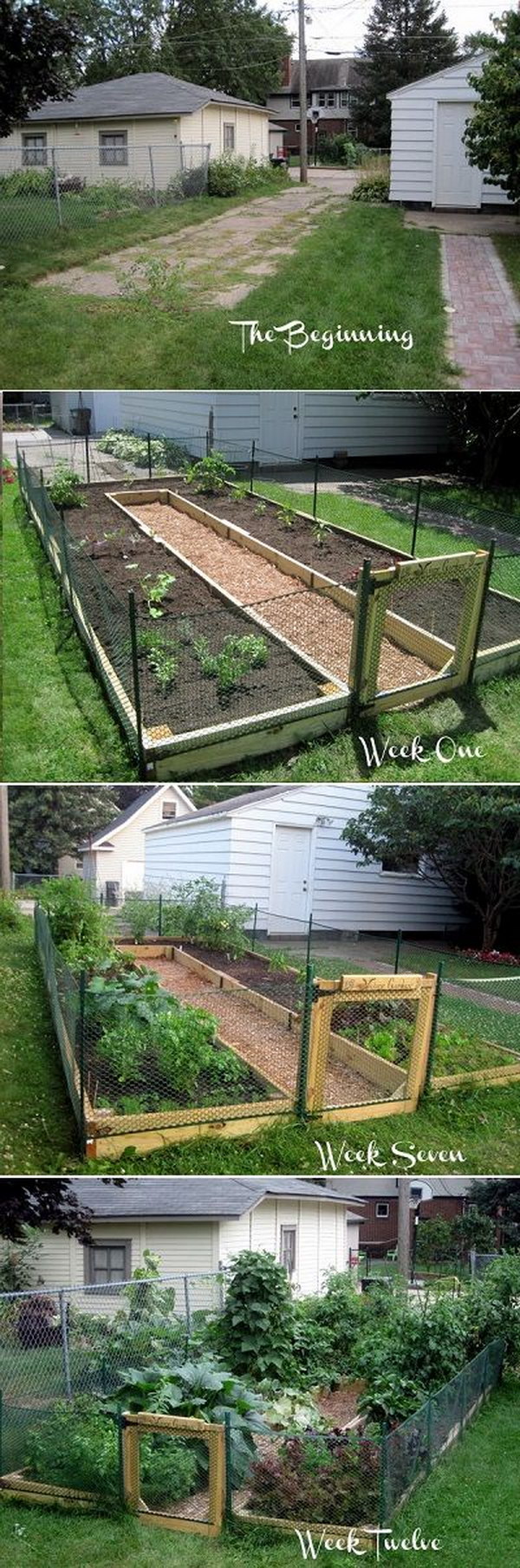 DIY U Shaped Raised Garden Bed. 