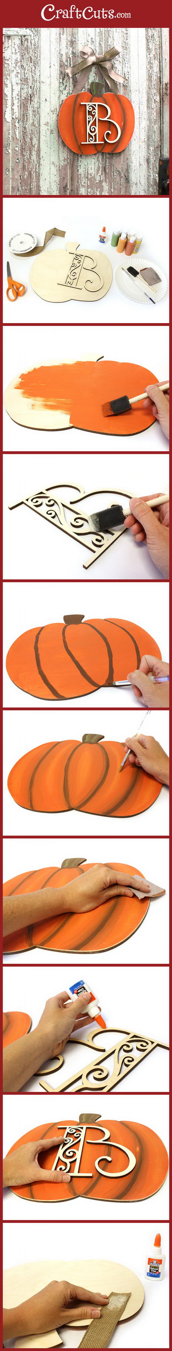 Pumpkin Monogram Wreath.