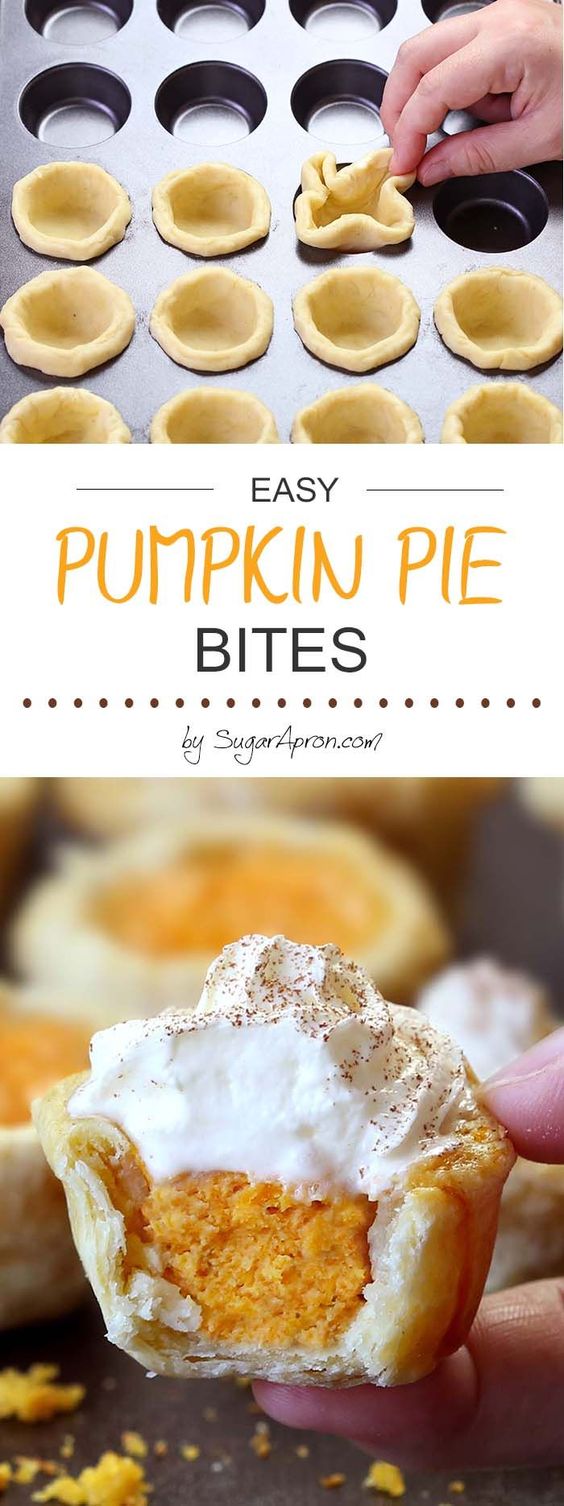 Easy Pumpkin Pie Bites.