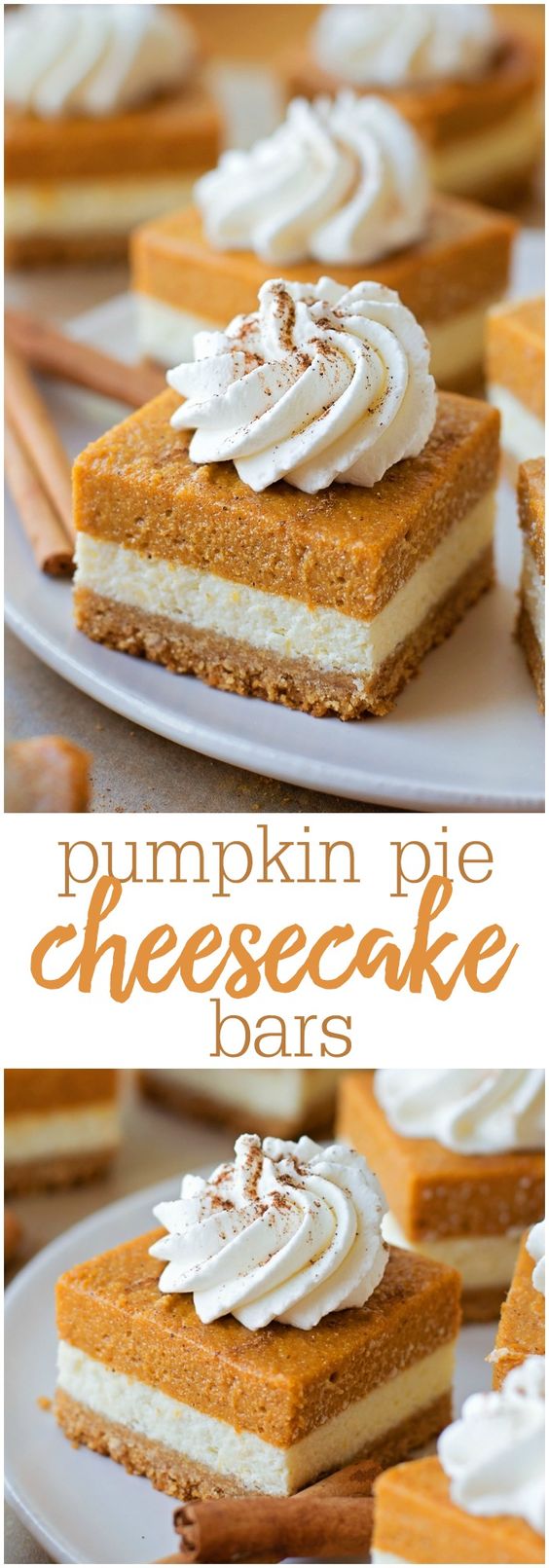 Pumpkin Pie Cheesecake Bars.