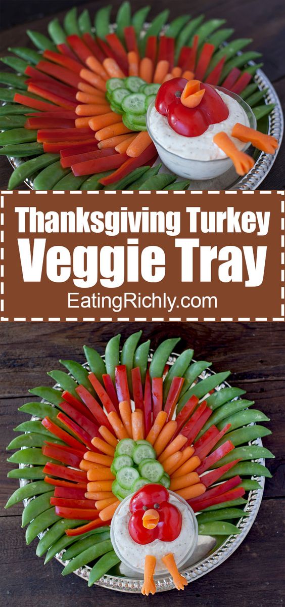 Thanksgiving Turkey Veggie Tray.