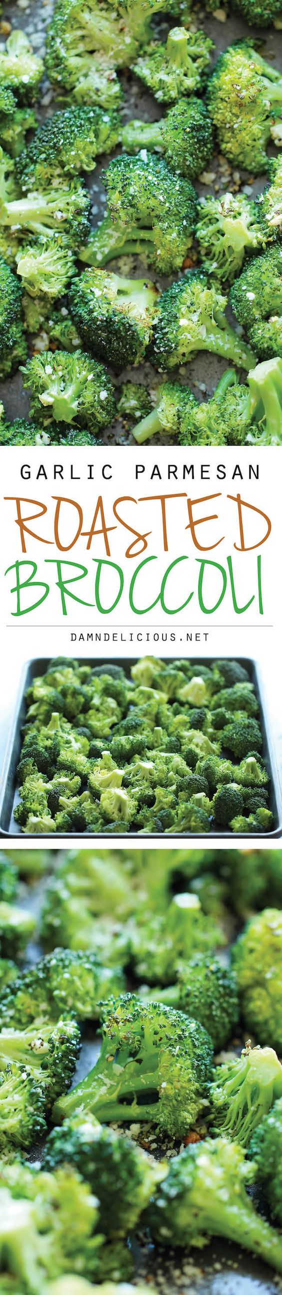 Garlic Parmesan Roasted Broccoli.