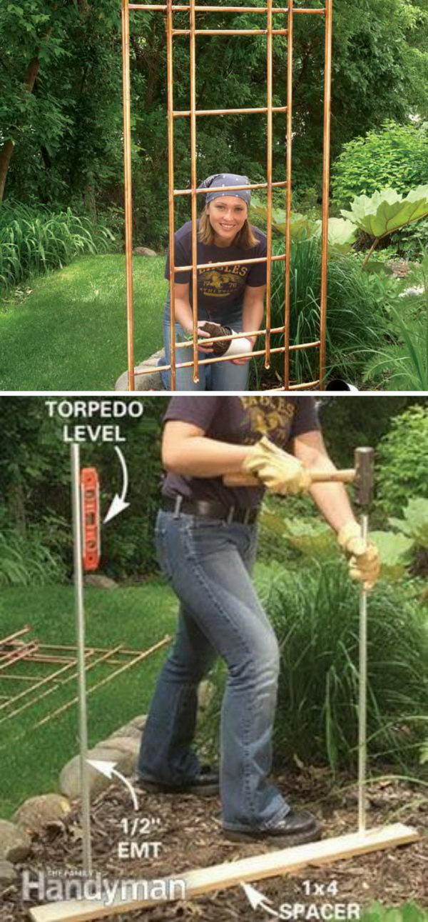 DIY Copper Trellis.