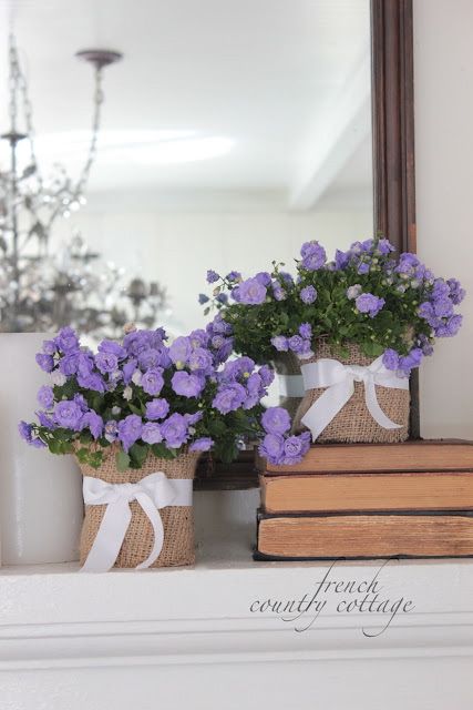 Burlap Covered Dollar Store Vases.