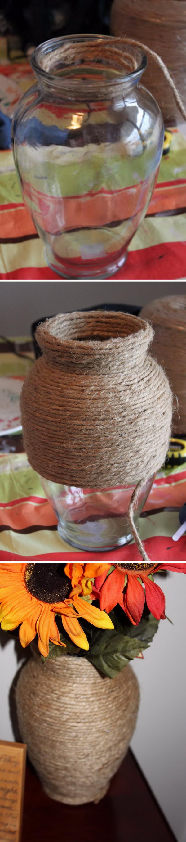 DIY Jute Vase.