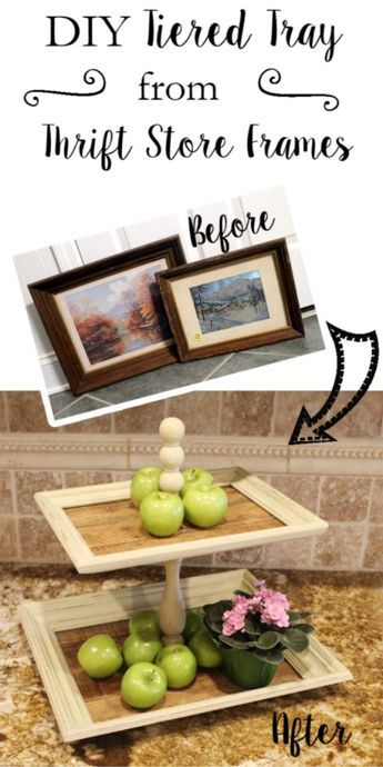 DIY Tiered Trays From Thrift Store Frames.