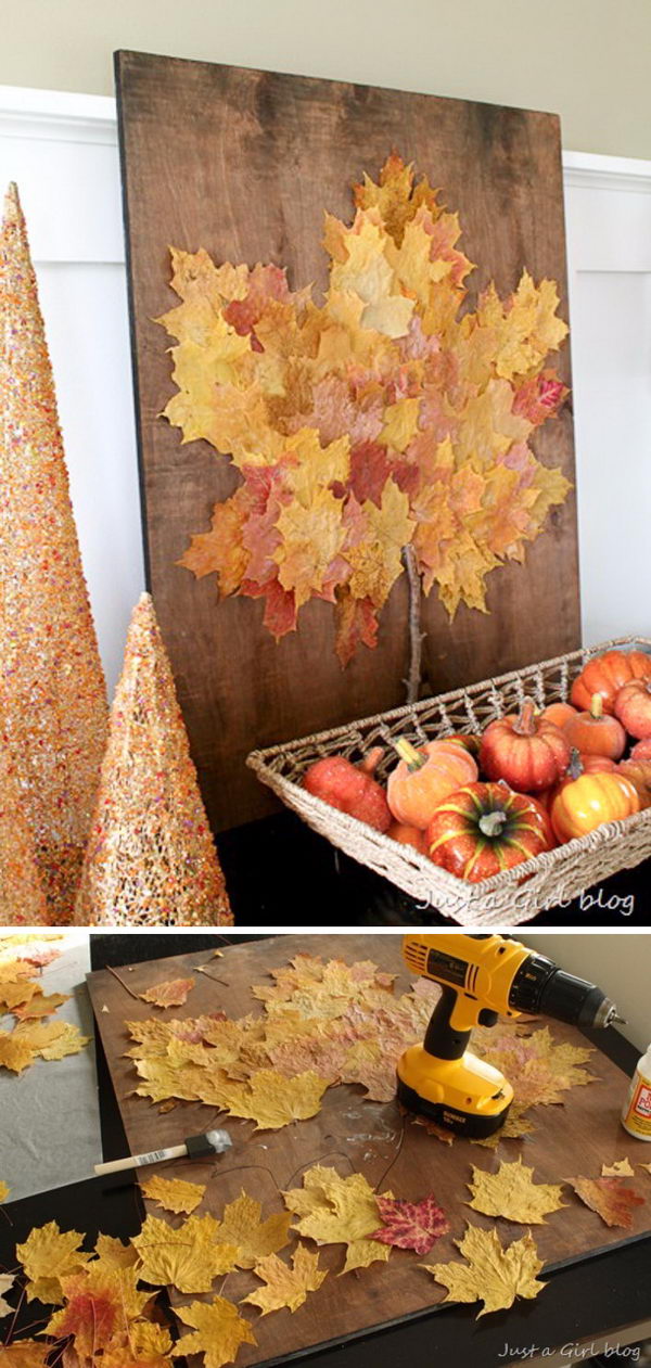 DIY Fall Leaf Art.