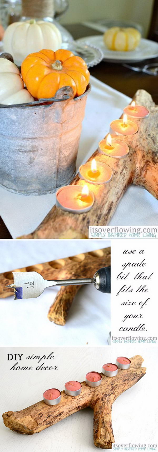 Simple DIY Candle Holders.