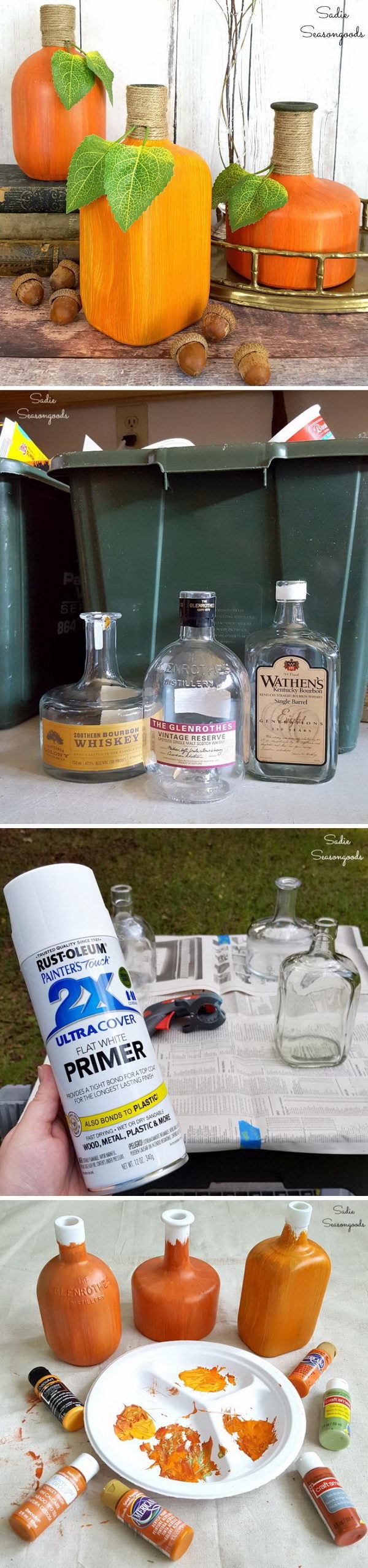 Bourbon Bottle Pumpkins & Gourds.