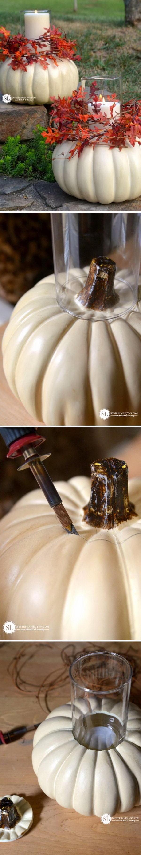 Pumpkin Candle Holders.