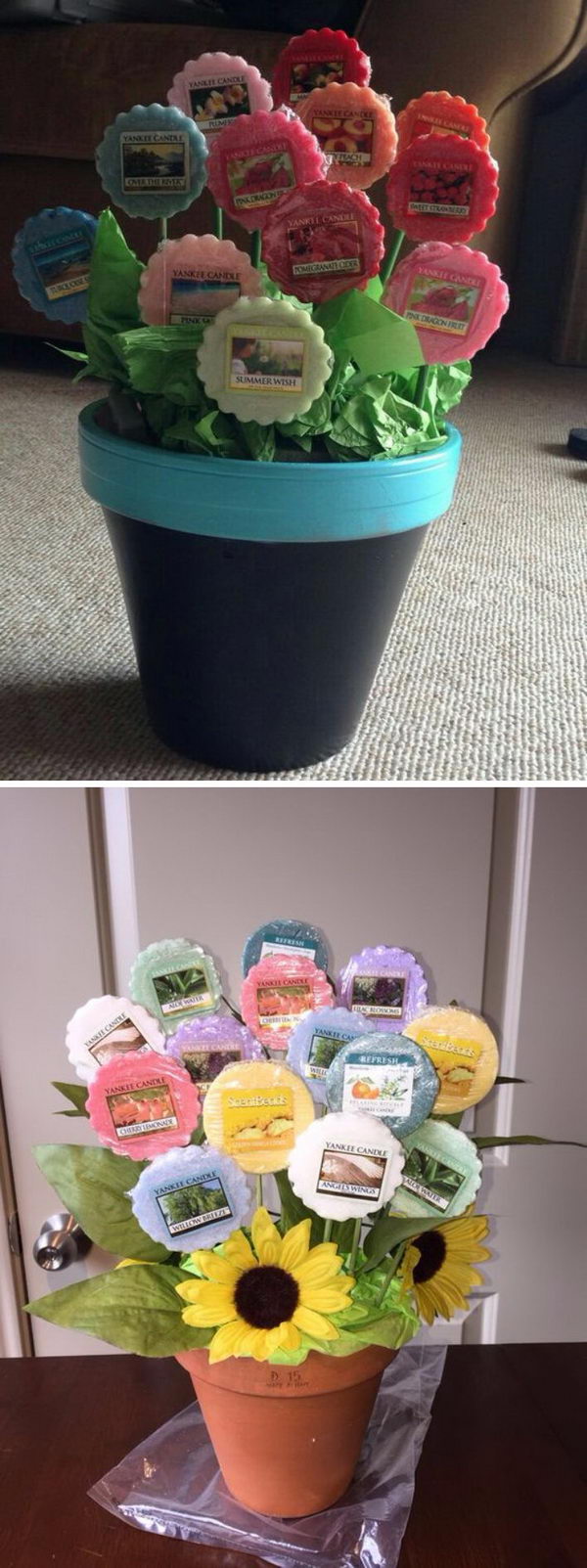 Tea Light Candle Flower Arrangement.