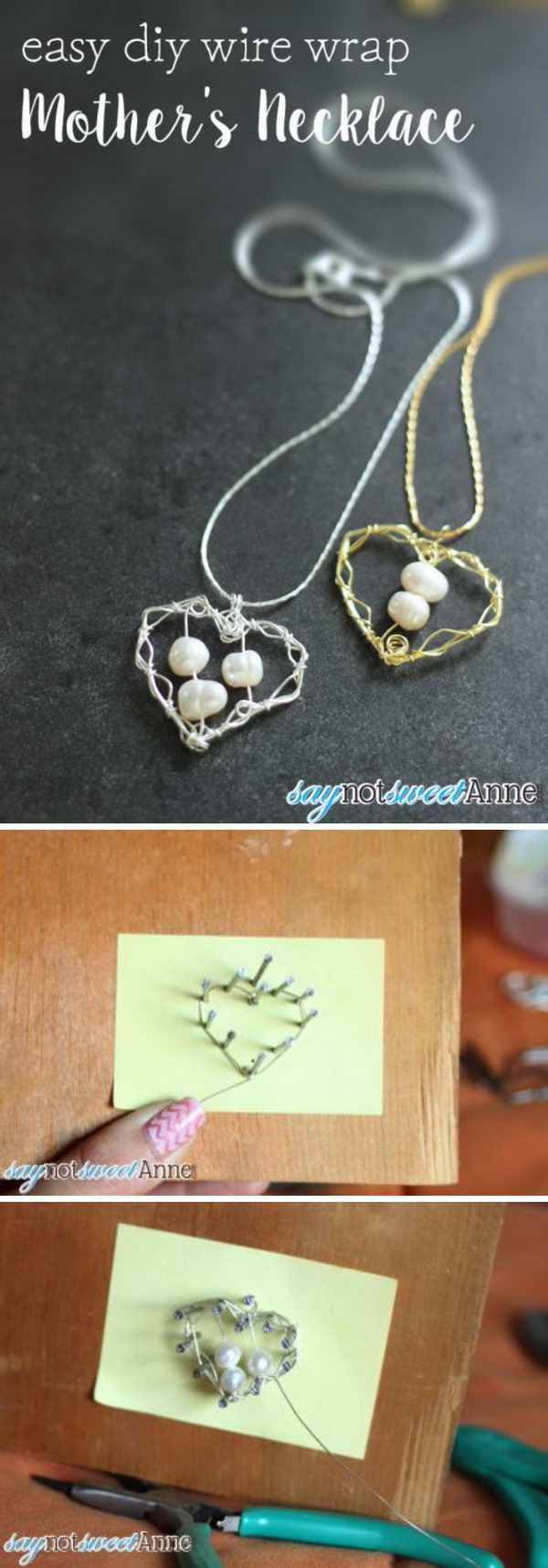 Wire Wrapped Mother's Necklace.