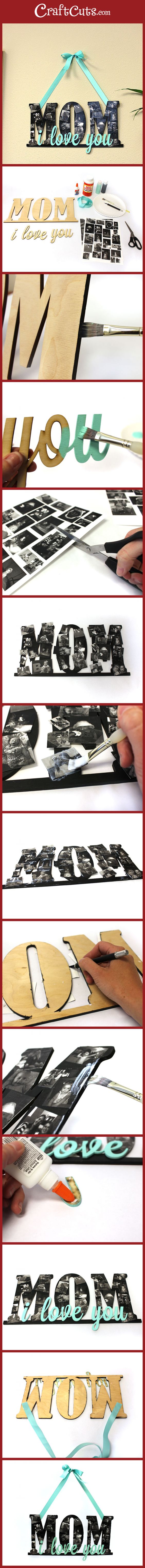 DIY MOM Collage Sign.