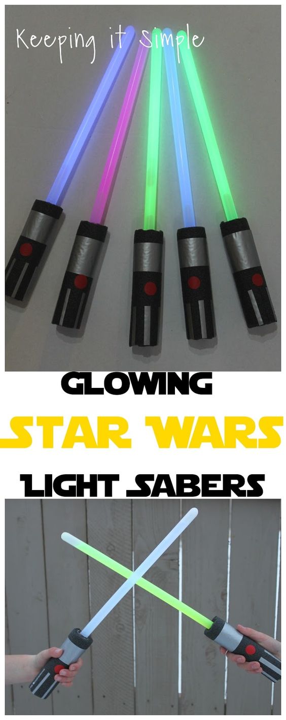 DIY Glowing Star Wars Light Sabers.