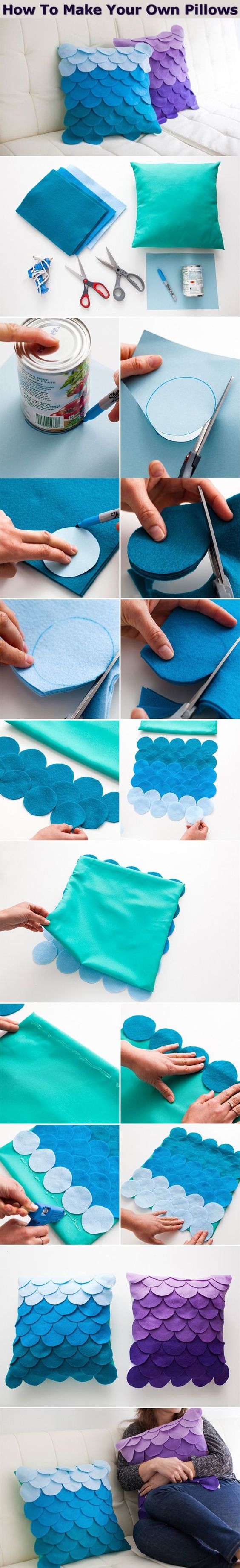 DIY Mermaid Pillows.