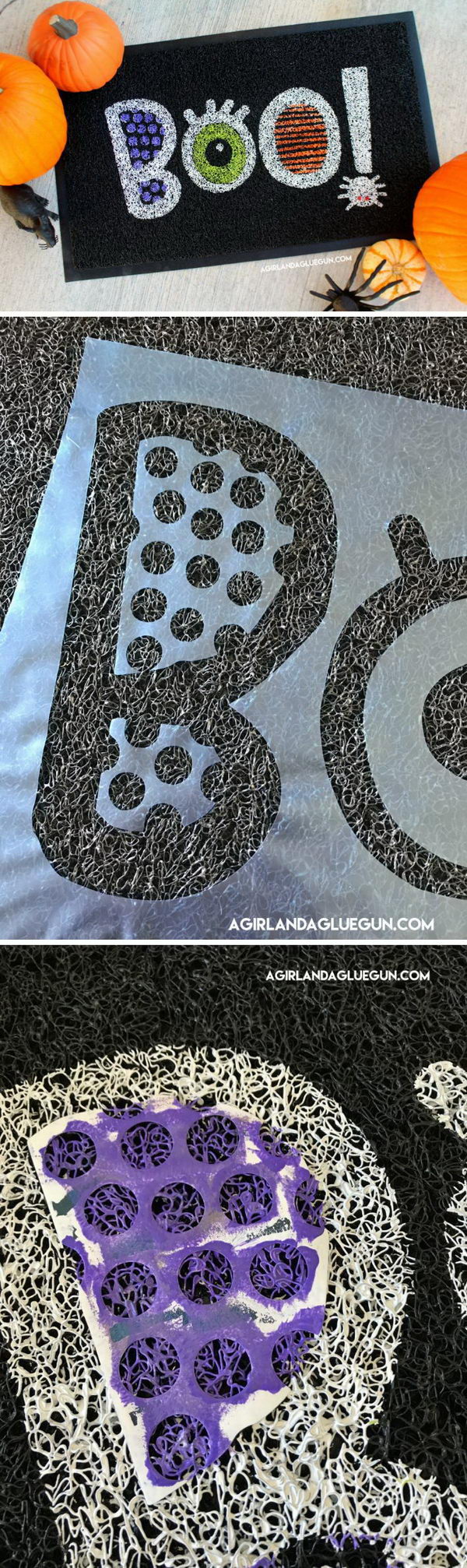 DIY Scary BOO Rug For Front Porch.