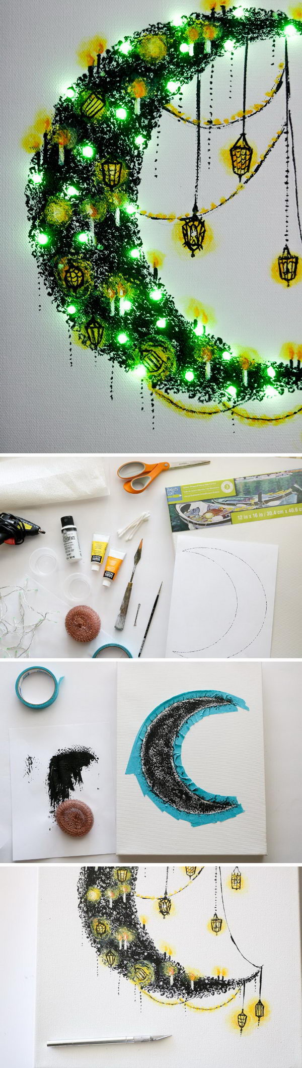 DIY Spooky Halloween Moon.