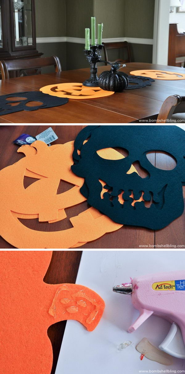 DIY Halloween Table Runner.