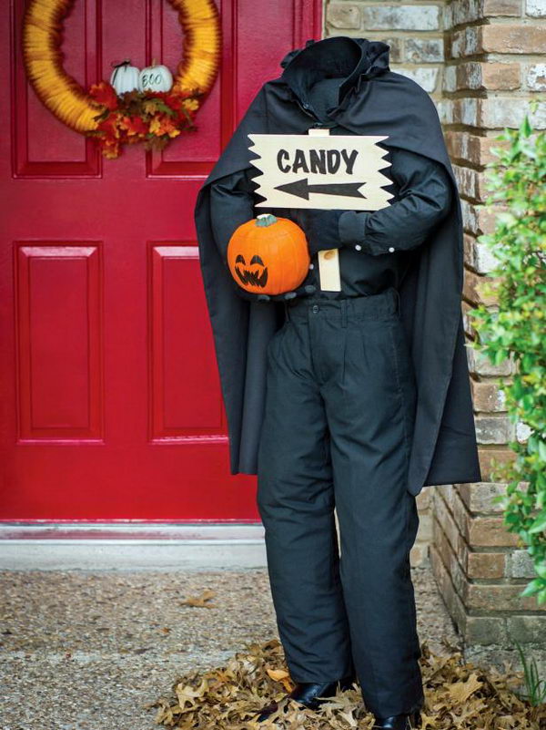 DIY Headless Horseman Figure For Halloween.