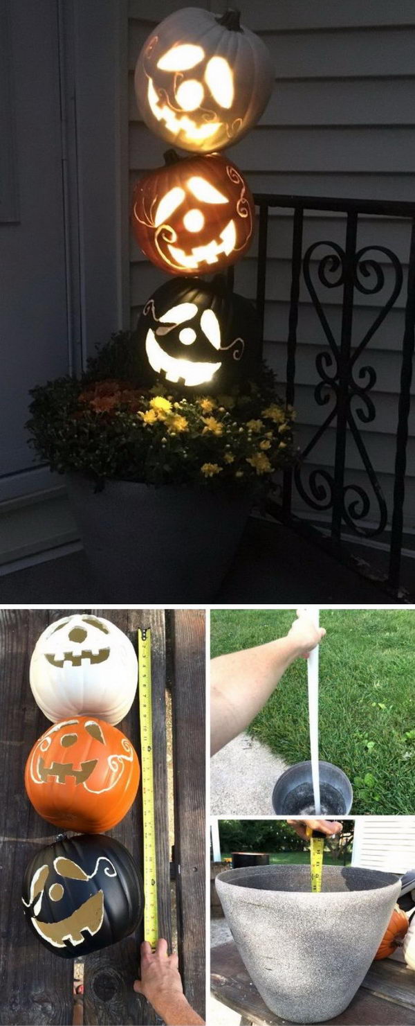 Plastic Pumpkin Topiary.