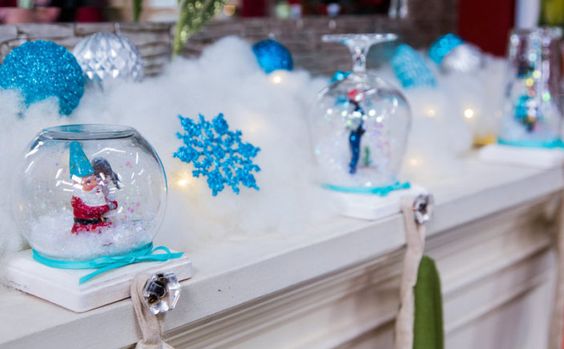 DIY Snow Globe Stocking Holder. 