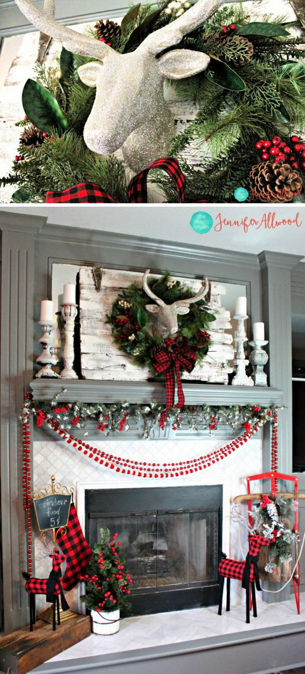 Easy To Make Glittered Paper Mache Deer Head. 