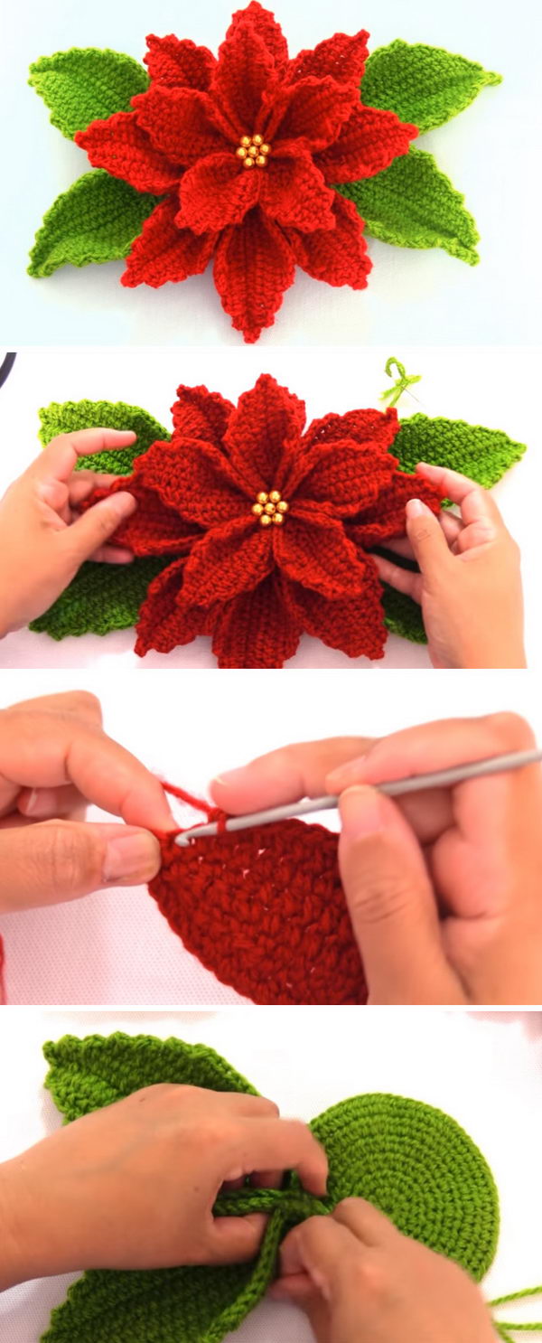 15+ Crochet Poinsettia Christmas Flower Ideas 2022