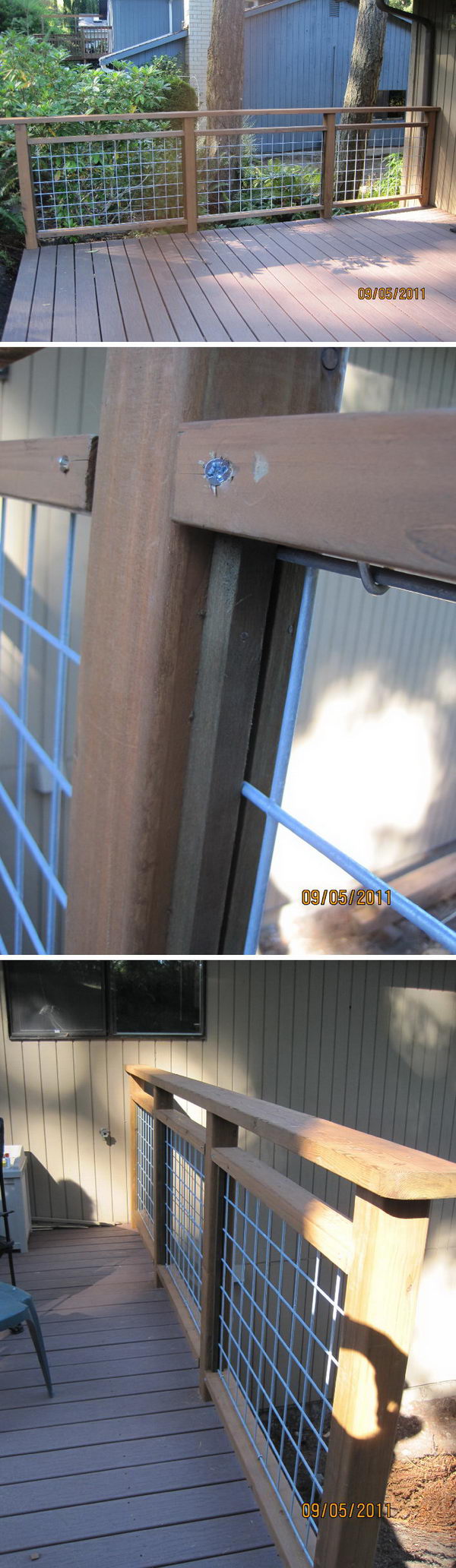 DIY Woven Wire Railing.