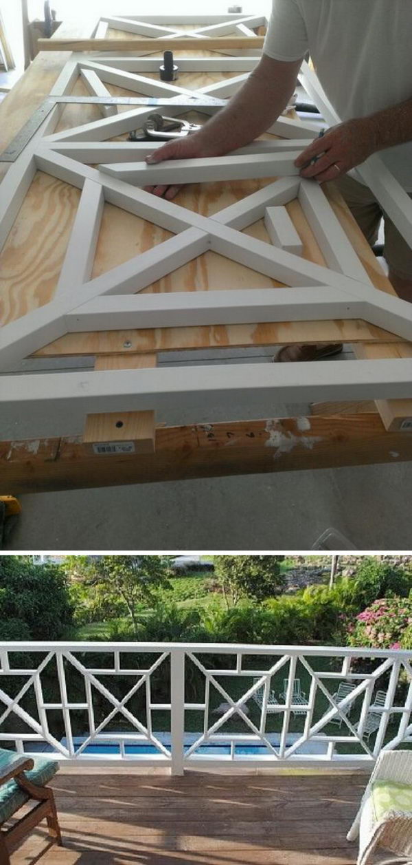 Cross Style Deck Railing.
