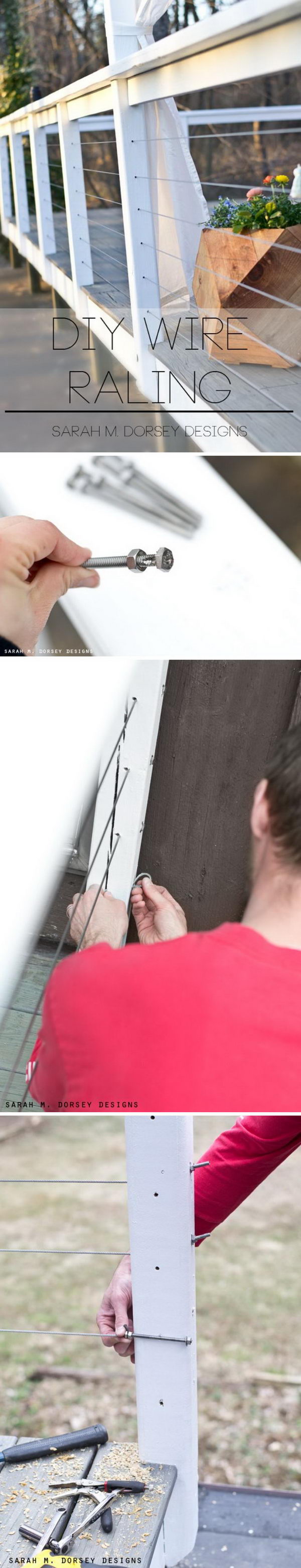DIY Wire Railing.