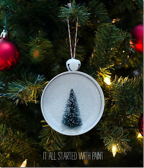 DIY Bottle Brush Tree Ornament.