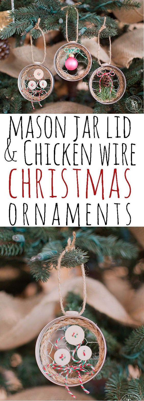 30+ Simple and Festive Mason Jar lid Ornaments for Christmas Decoration in 20 Minutes 2017