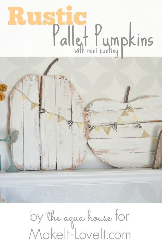 DIY Rustic Pallet Pumpkins.