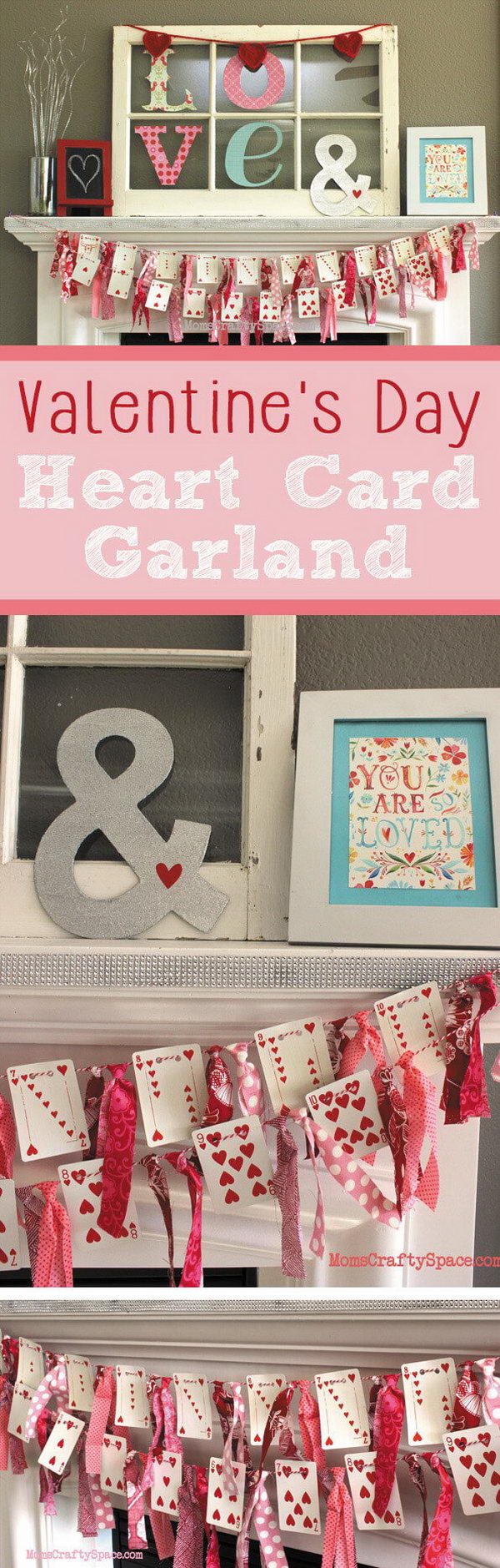 DIY Heart Cards Garland.