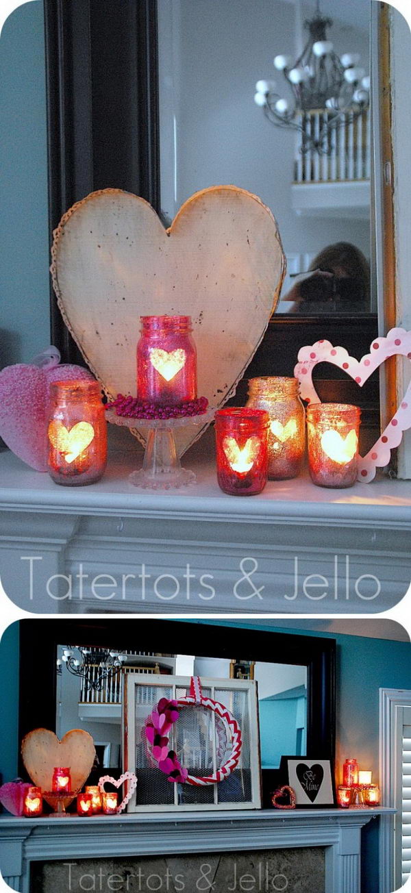 Valentine Glitter Mason Jar.