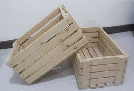 DIY Hanging Shelves Made of Recycled Wooden Crates.