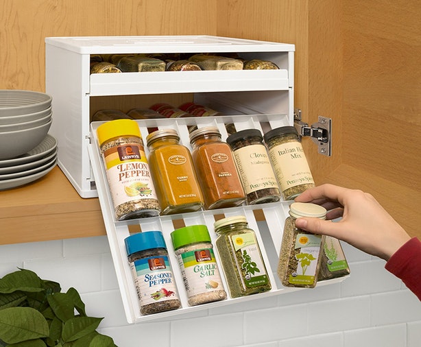 This Spice Rack To Clean Up Your Cabinets.