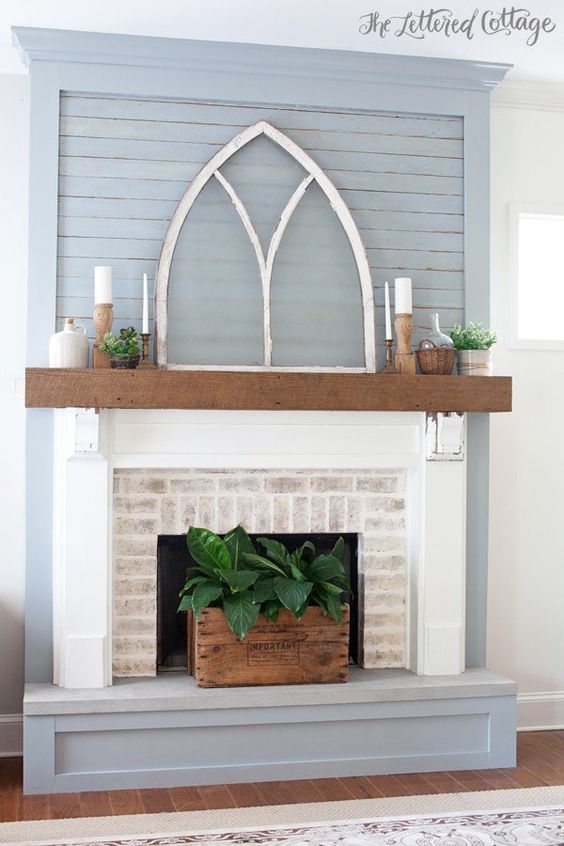 Fireplace Makeover Reveal.