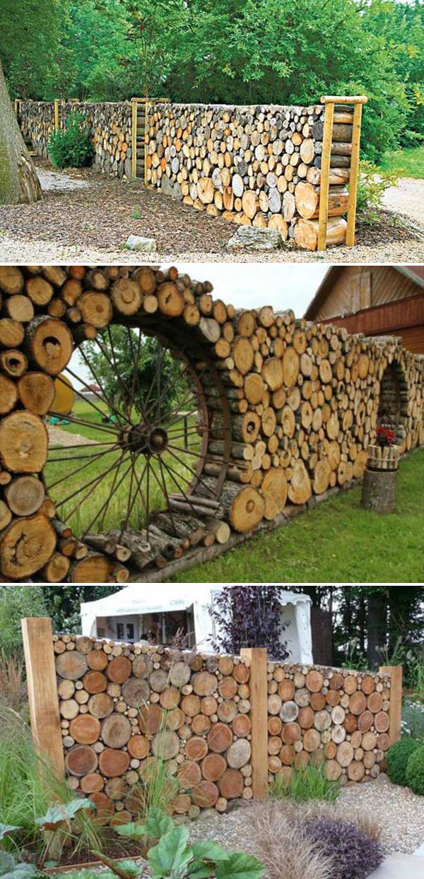 15+ DIY Tree Log Ideas for Your Garden 2017