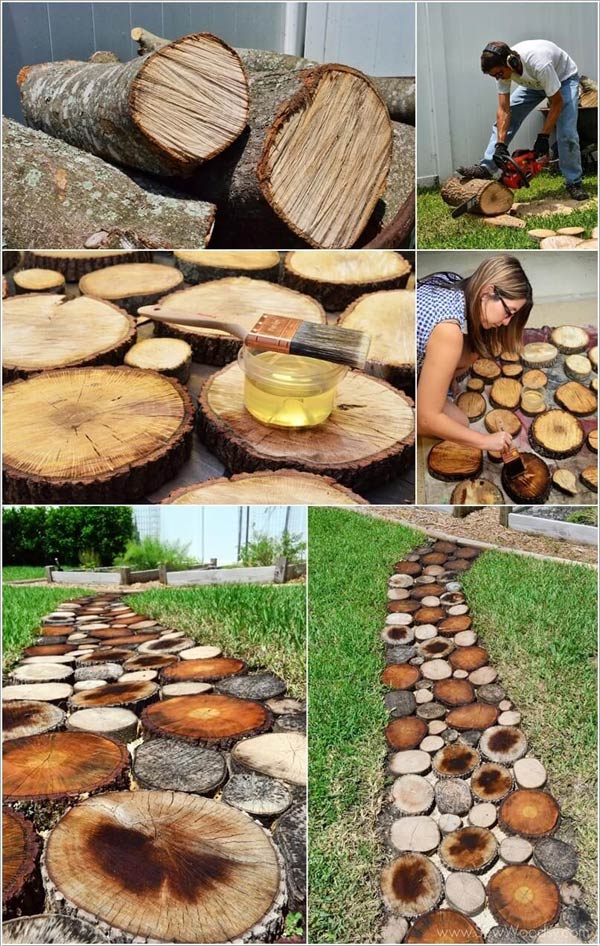 15+ DIY Tree Log Ideas for Your Garden 2017